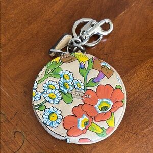 Coach Floral Coin Purse Keychain